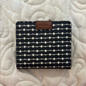 Chic Black and White Polka Dot Wallet